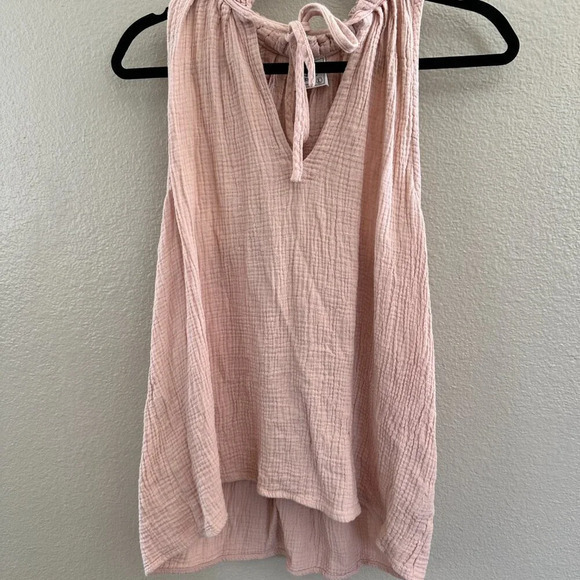 Sirens & Seashells Pink Sleeveless Blouse  Size Large, sleeveless blouse, womens - Picture 2 of 6